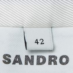 Sandro Blue Pinstripe Twill Blazer and Shorts (XL/L)