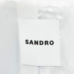 Sandro Blue Pinstripe Twill Blazer and Shorts (XL/L)