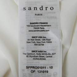 Pre Owned Sandro White Lace Belted Mini Dress S