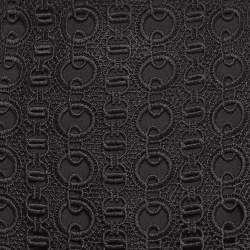 Pre Owned Sandro Black Richard Chain-Link Lace Flounce Skirt L