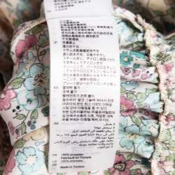 Pre Owned Sandro Multicolor Floral Print Crepe Fiona Midi Dress L