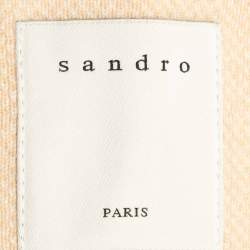 Sandro Beige Glenda Argyle Knit Cardigan M