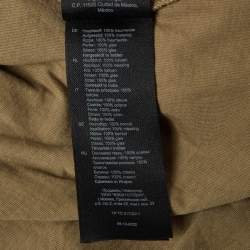 Pre Owned Sandro Olive Green Rhinestone Embellished Cotton T-Shirt XS