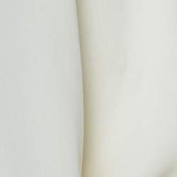 Pre Owned Sandro Off White Silk Rib Trim V-Neck Blouse L