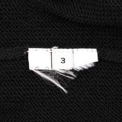 Sandro Black Perforated Knit Long Sleeve Jumper L