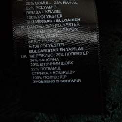 Pre Owned Sandro Green Guipure Lace Tie-Up Neck Mini Dress L