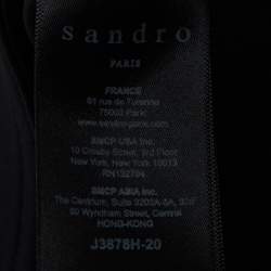 Sandro Black Neoprene Pencil Skirt S