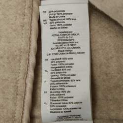 Sandro Beige Wool Double Breasted Blazer M