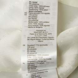 Pre Owned Sandro Blue Houndstooth Tweed Oversized Blazer S