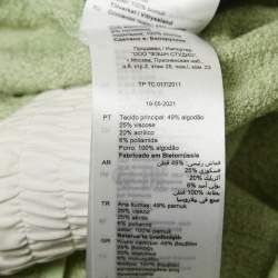 Pre Owned Sandro Sage Green Tweed Double Breasted Short Dress M