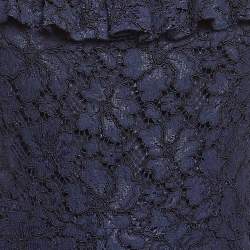 Sandro Navy Blue Lace Mini Scallop Hem Jumpsuit S