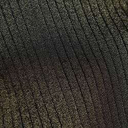 Pre Owned Sandro Metallic Lurex Knit V-Neck Midi Dress M