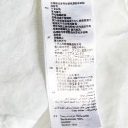 Pre Owned Sandro White Ramie Lace Trim Ruffled Top L