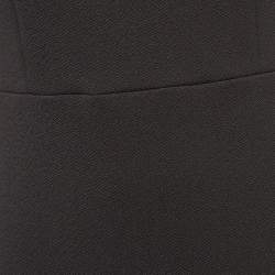 Pre Owned Sandro Black Textured Neoprene Sleeveless Mini Dress S