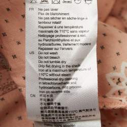 Pre Owned Sandro Peach Pink Bandana Print Linen Blend Coquette Gale Dress XS