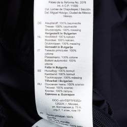 Pre Owned Sandro Navy Blue Cotton Lace Trim Ruffled Collar Mini Dress XS