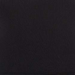 Pre Owned Sandro Black Rib Knit Ruffled Short Dress M