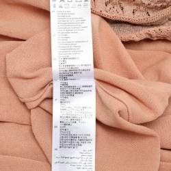 Pre Owned Sandro Beige Lurex Knit Maxi Dress L