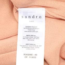 Pre Owned Sandro Beige Lurex Knit Maxi Dress L