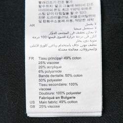 Pre Owned Sandro Black Lace Collar Trim Tweed Mini Dress S