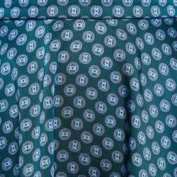 Pre Owned Sandro Green Printed Crepe Mini Skirt S