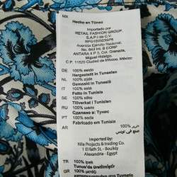 Pre Owned Sandro Blue Floral Print Silk Draped Midi Dress XS