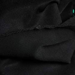 Pre Owned Sandro Black Jersey Fringed Sleeveless Midi Dress XS