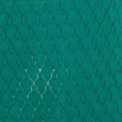 Pre Owned Sandro Green Pointelle Stretch Knit Anabelle  Jumper L