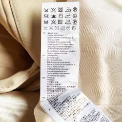 Pre Owned Sandro Beige Gabardine Pleated Trench Coat S