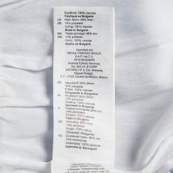 Pre Owned Sandro Blue Linen Blend Tiered Mini Dress L