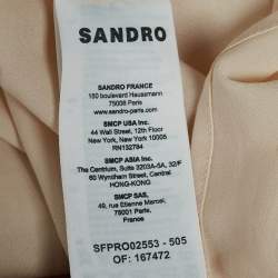 Pre Owned Sandro Orange Crepe Tiered Mini Dress S