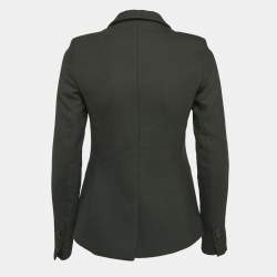 Sandro Black Gabardine Double Breasted Blazer S