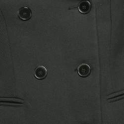 Sandro Black Gabardine Double Breasted Blazer S