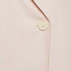 Pre Owned Sandro Pink Ramie Blend Single Breasted Blazer M