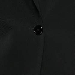 Sandro Black Gabardine Single Breasted Blazer M