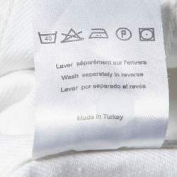 Pre Owned Sandro White Denim Raw Edge Detail Jacket M