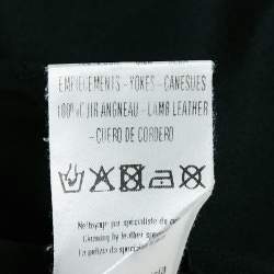 Pre Owned Sandro Black Silk Leather Trimmed Top M