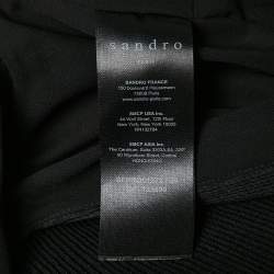 Sandro Black Crepe Pleated Odette Mini Dress XS