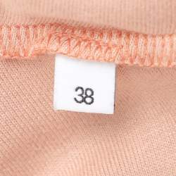 Pre Owned Sandro Beige Jersey Sleeveless Tie Front Dress M