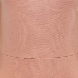 Pre Owned Sandro Beige Jersey Sleeveless Tie Front Dress M