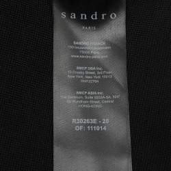 Sandro Black Knit Fabric Sleeveless Midi Dress M
