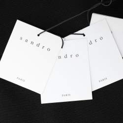 Sandro Black Knit Fabric Sleeveless Midi Dress M