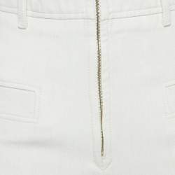 Pre Owned Sandro Off-White Lyocell Blend Wide-Leg Trousers S