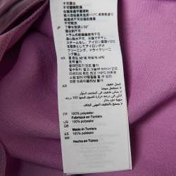 Pre Owned Sandro Lavender Crepe Ruche Detail Midi Slip Dress M