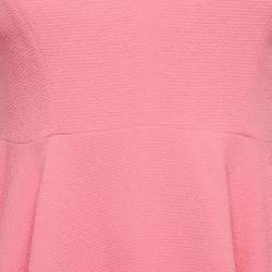 Pre Owned Sandro Pink Gauze Sleeveless Flared Mini Dress S
