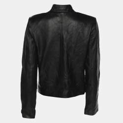Pre Owned Sandro Black Leather Jacket S