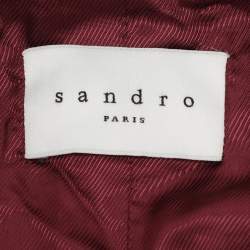 Pre Owned Sandro Black Leather Jacket S