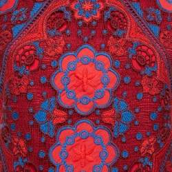 Pre Owned Sandro Red Guipure Lace Mini Dress S