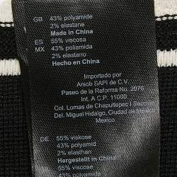 Pre Owned Sandro Black Jersey Contrast Trimmed Front Cut Short Skirt M