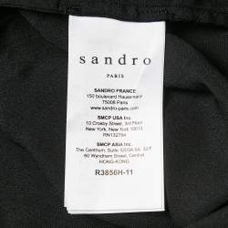Pre Owned Sandro Black/White Lace Mini Dress S